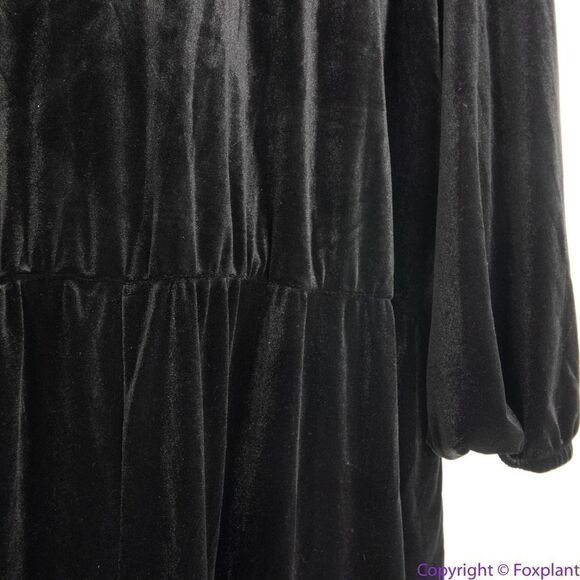 NEW Eloquii black Relaxed Velvet Jumpsuit with pockets, 26/28 - Picture 11 of 16